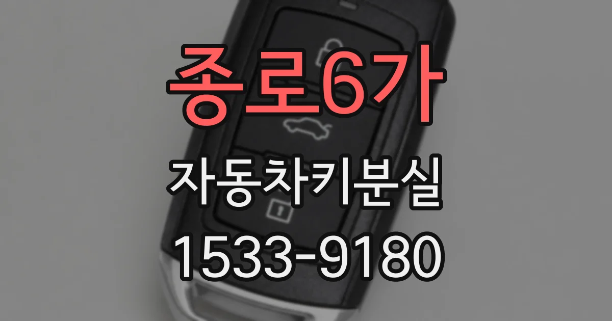종로6가 자동차키분실