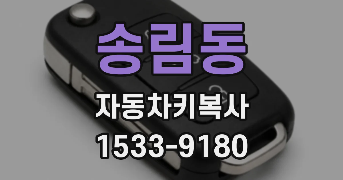 송림동 자동차키복사