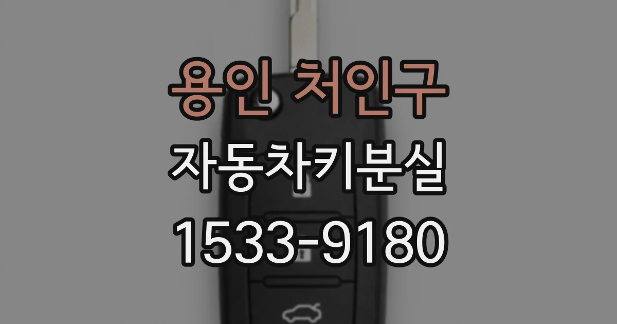 용인 처인구 자동차키분실