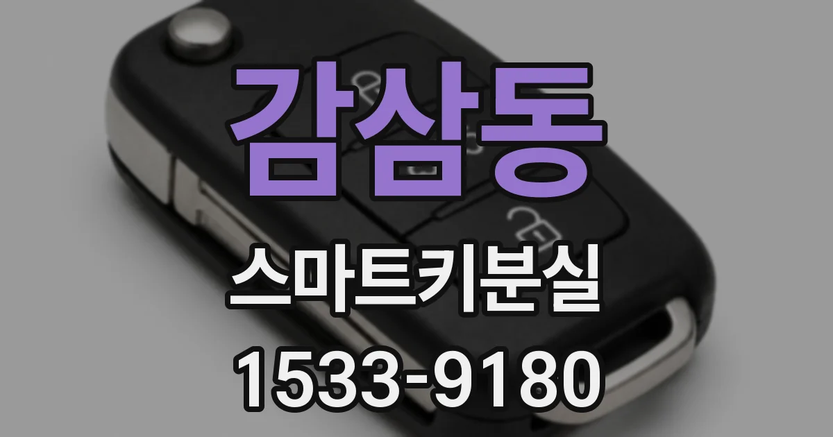 감삼동 스마트키분실