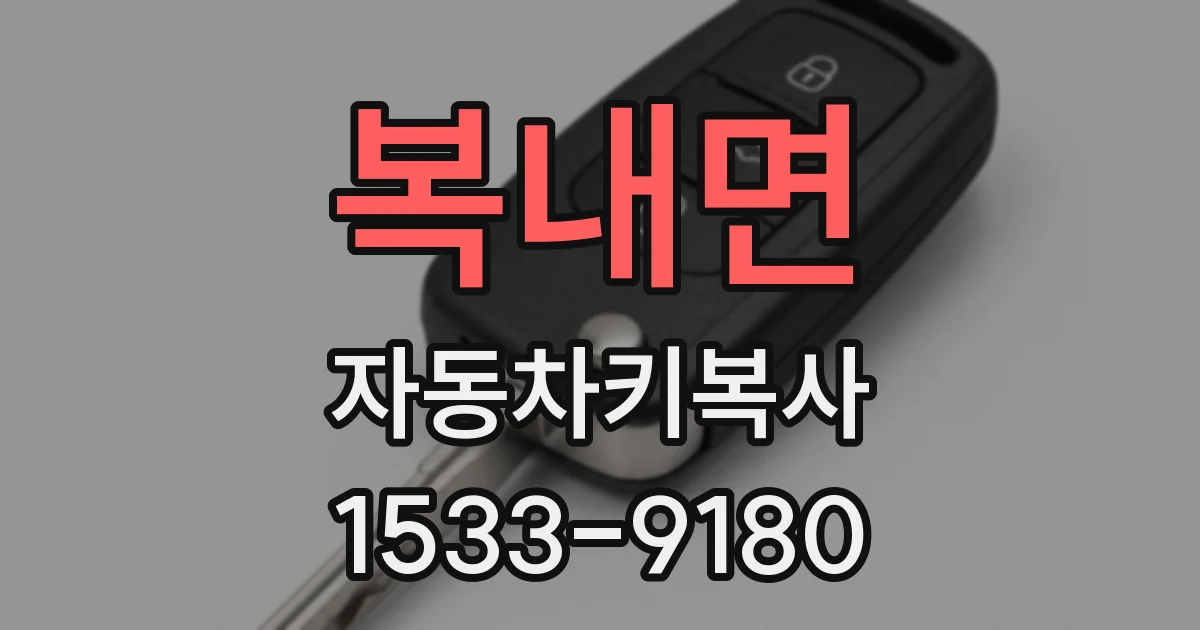 복내면 자동차키복사