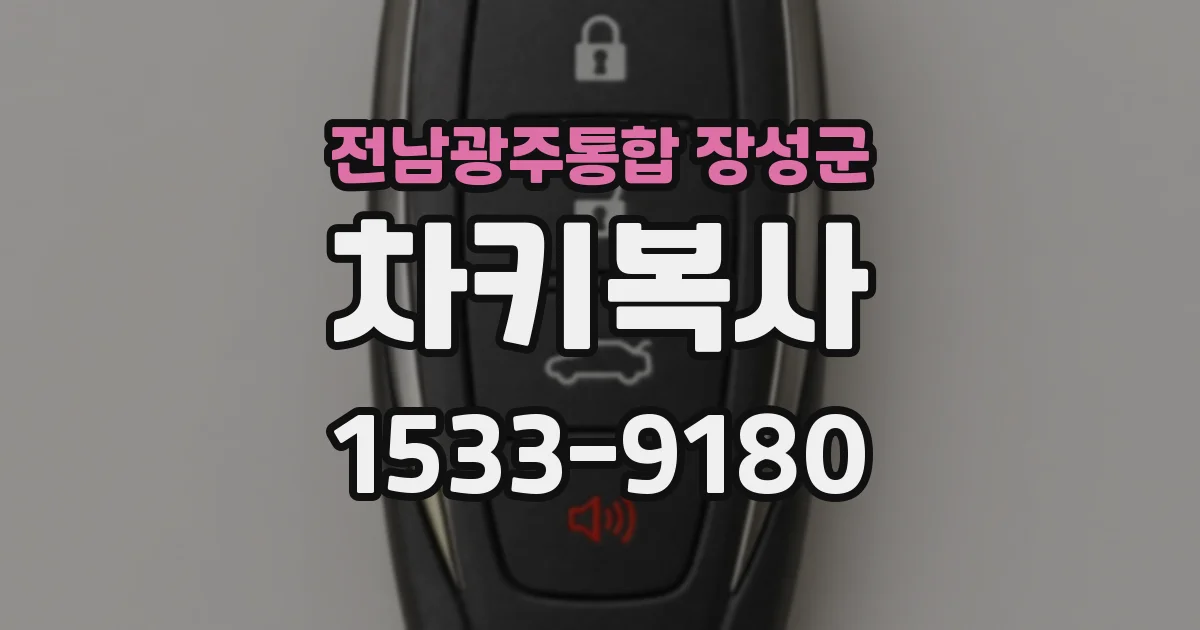 전남광주통합 장성군 차키복사