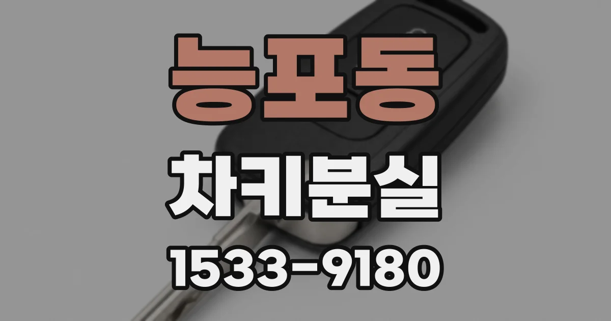 능포동 차키분실