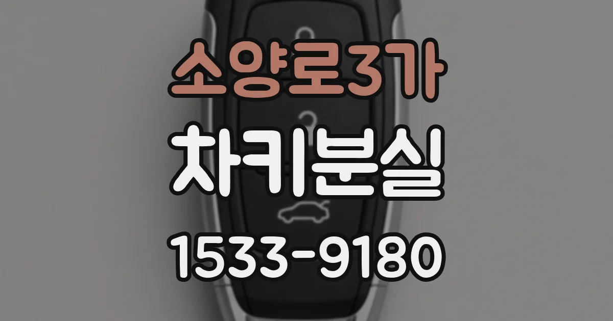 소양로3가 차키분실