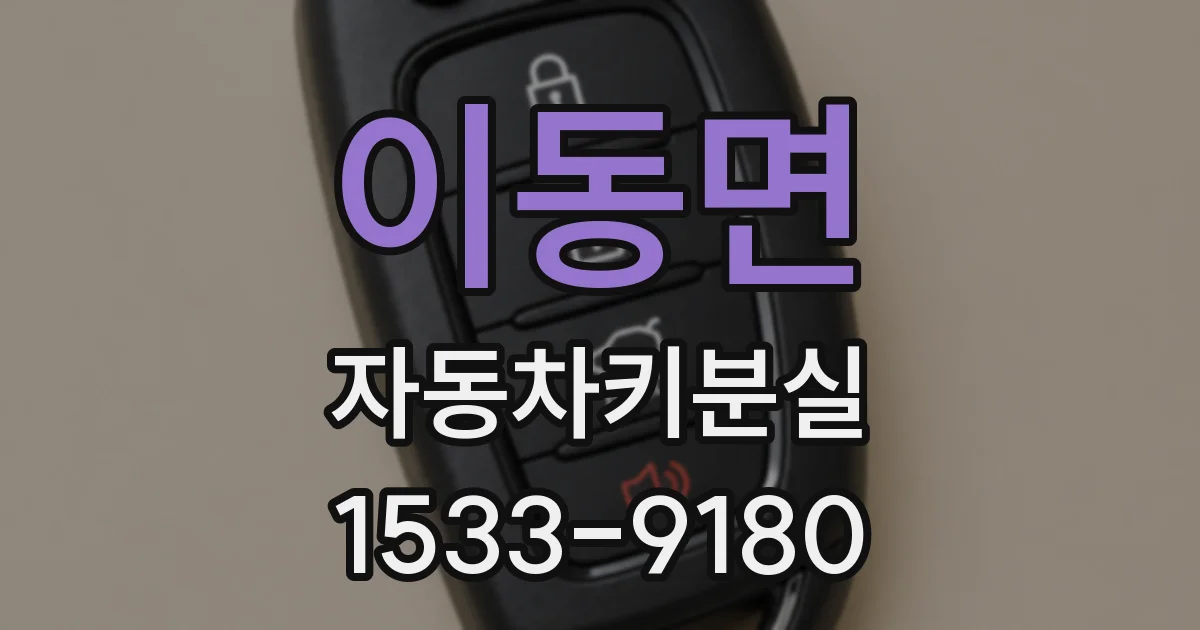 이동면 자동차키분실