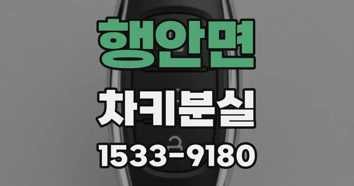 행안면 차키분실