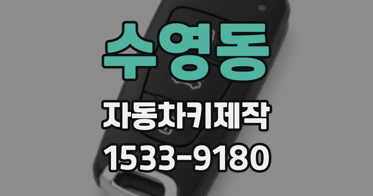 수영동 자동차키제작