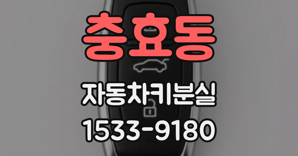 충효동 자동차키분실