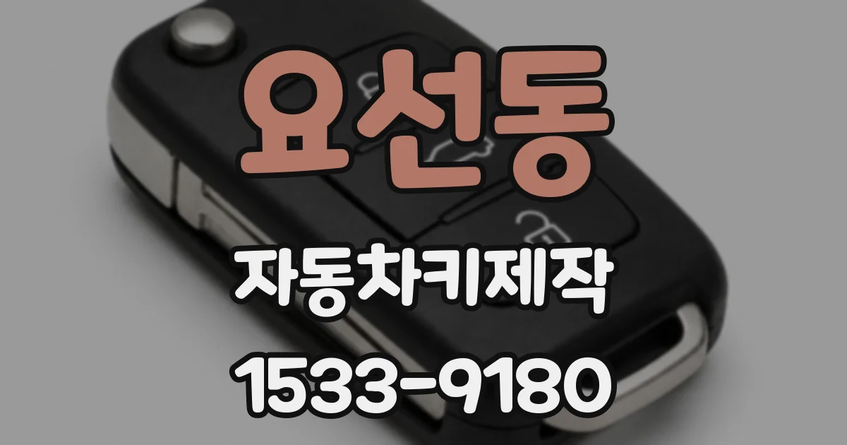 요선동 자동차키제작