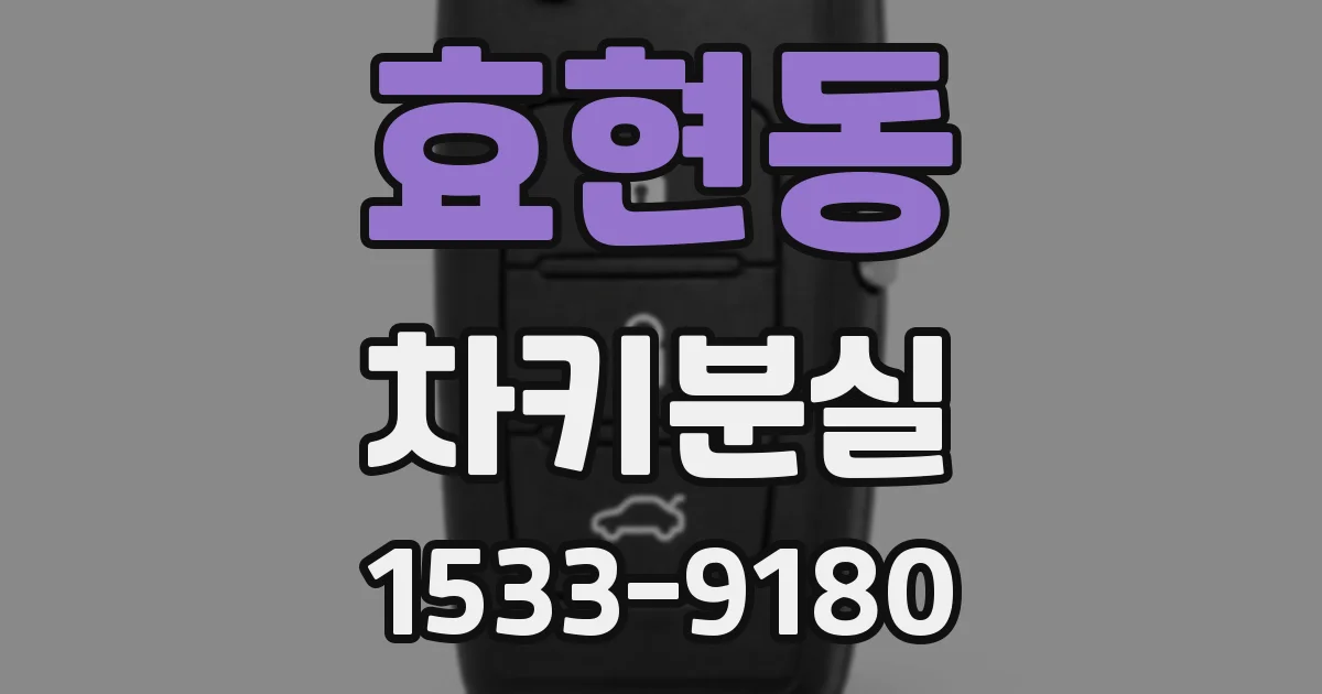 효현동 차키분실