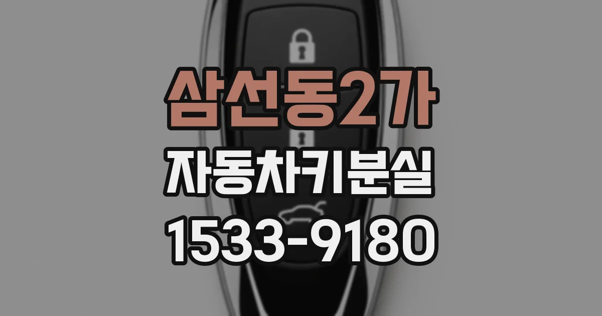 삼선동2가 자동차키분실
