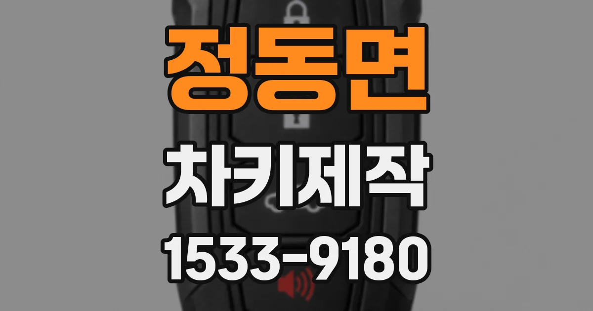 정동면 차키제작