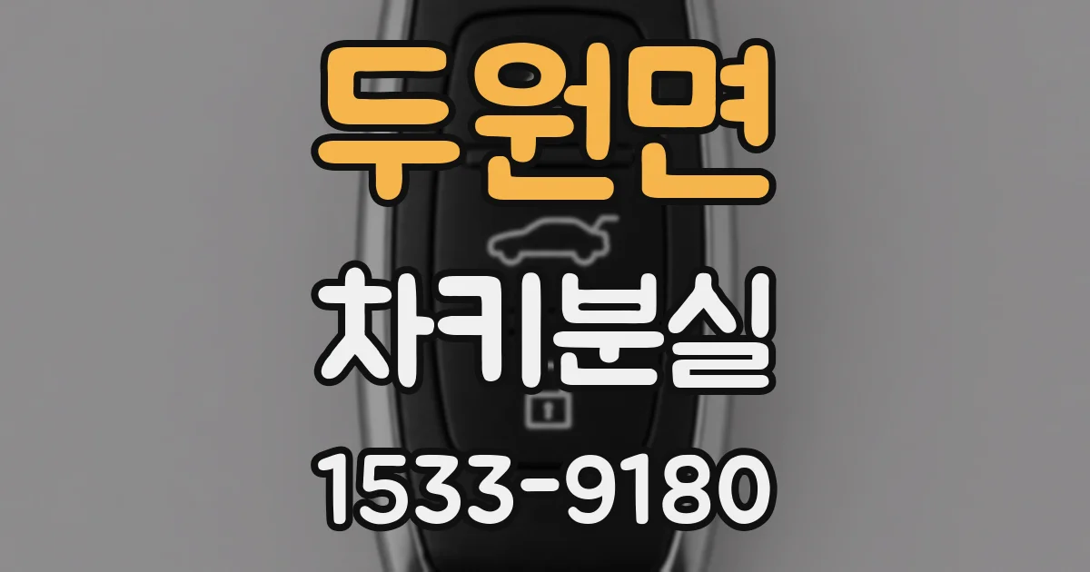 두원면 차키분실