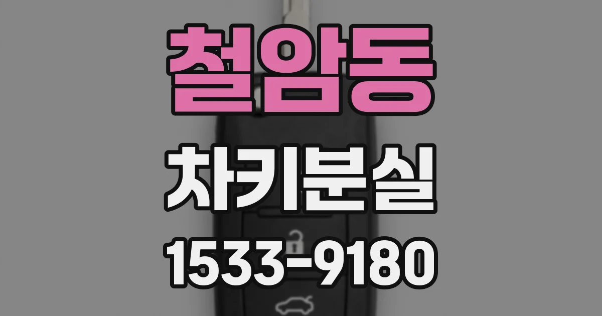 철암동 차키분실