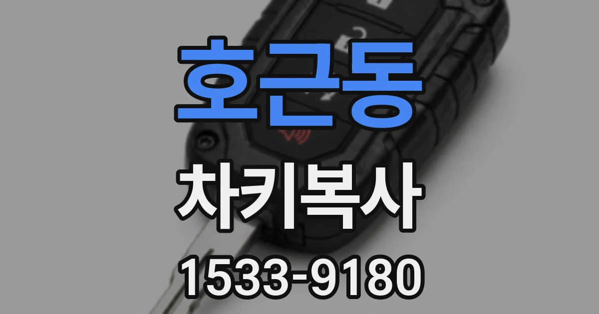호근동 차키복사