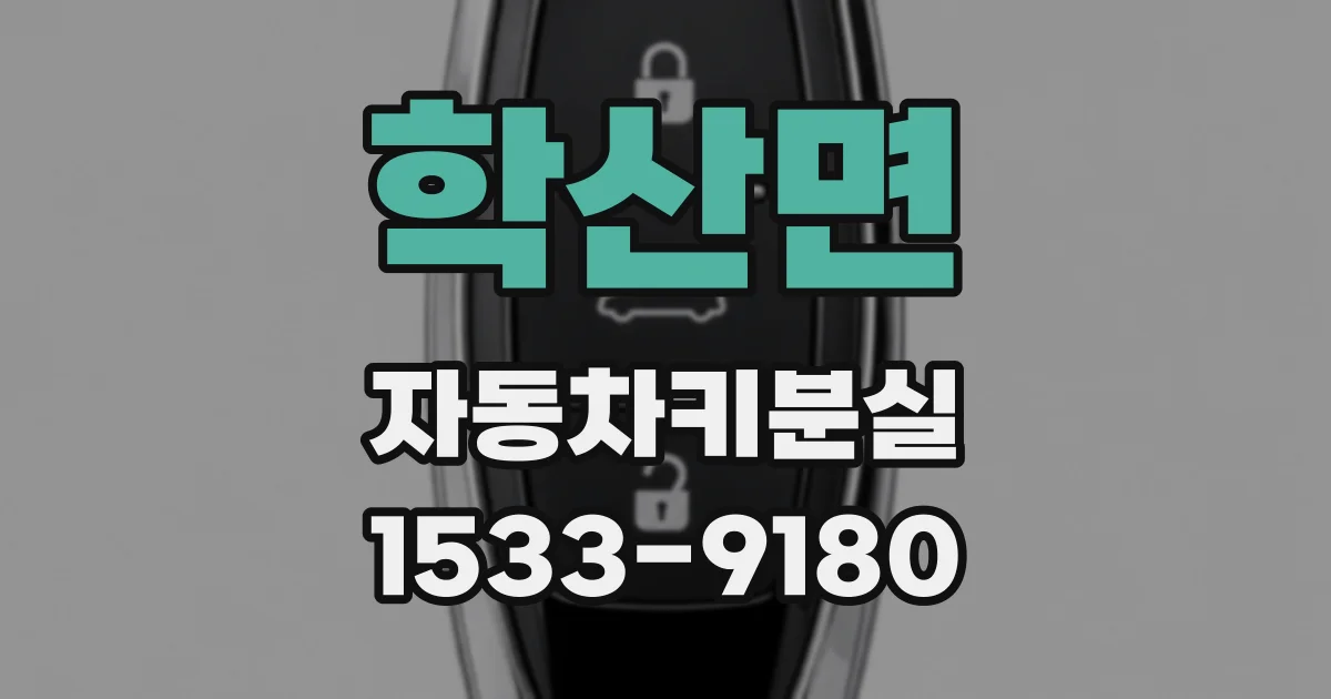 학산면 자동차키분실