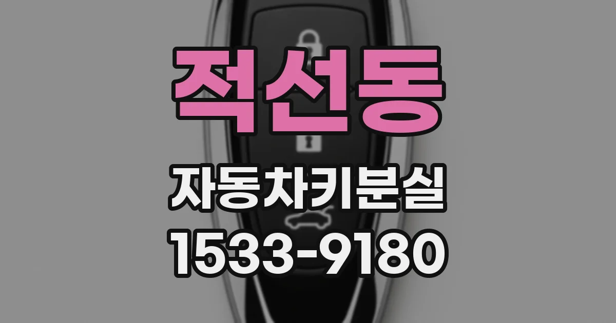 적선동 자동차키분실