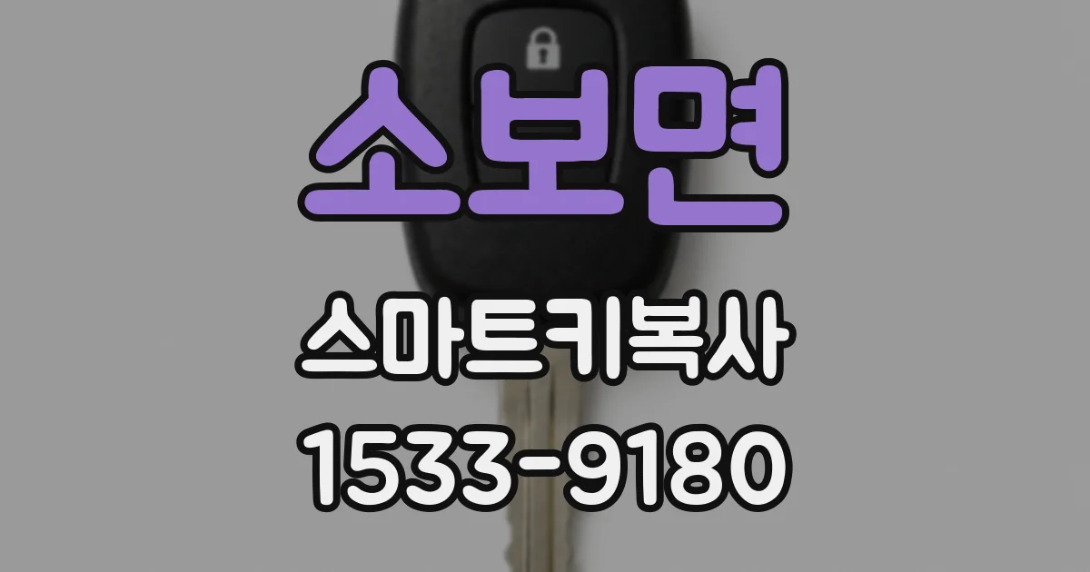 소보면 스마트키복사