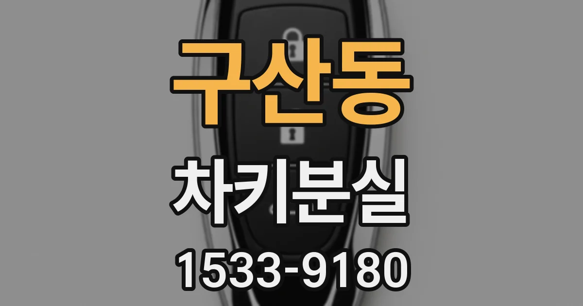 구산동 차키분실