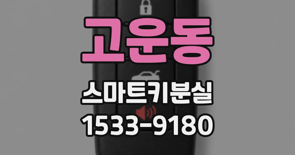 고운동 스마트키분실