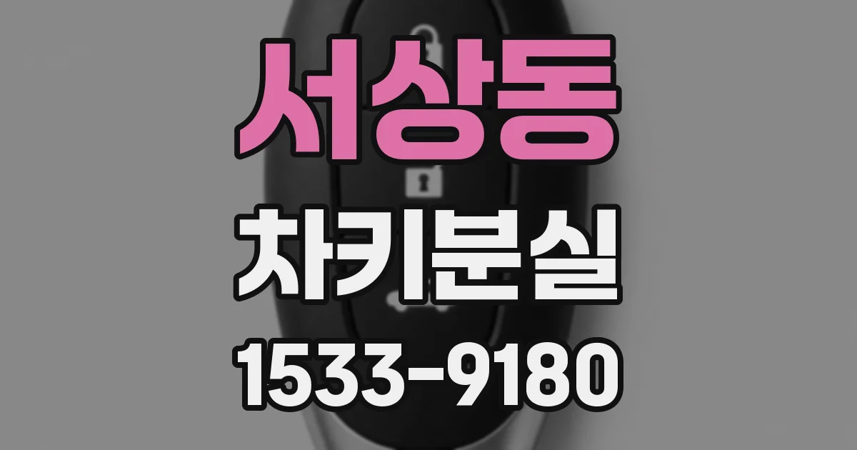서상동 차키분실
