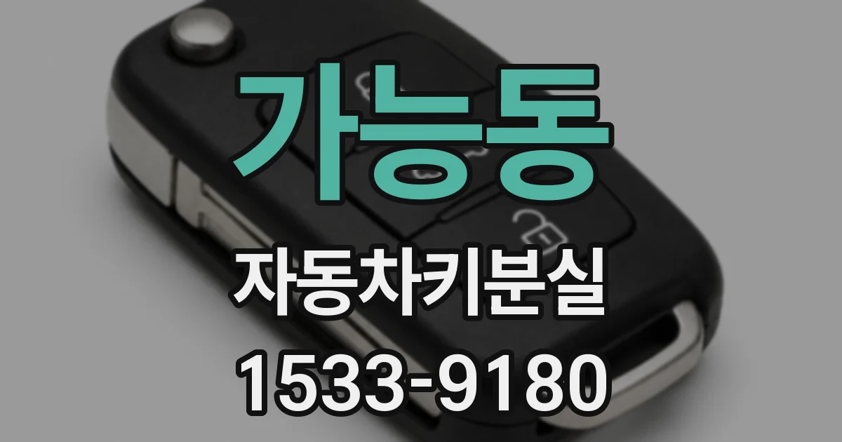 가능동 자동차키분실