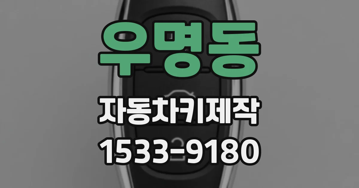 우명동 자동차키제작