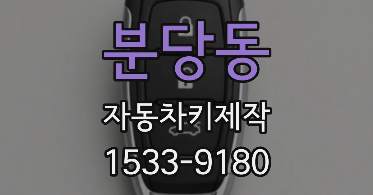 분당동 자동차키제작