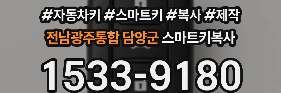 전남광주통합 담양군 스마트키복사