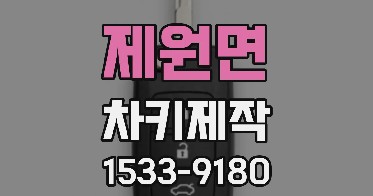 제원면 차키제작