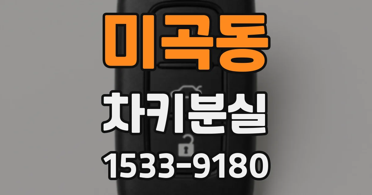 미곡동 차키분실