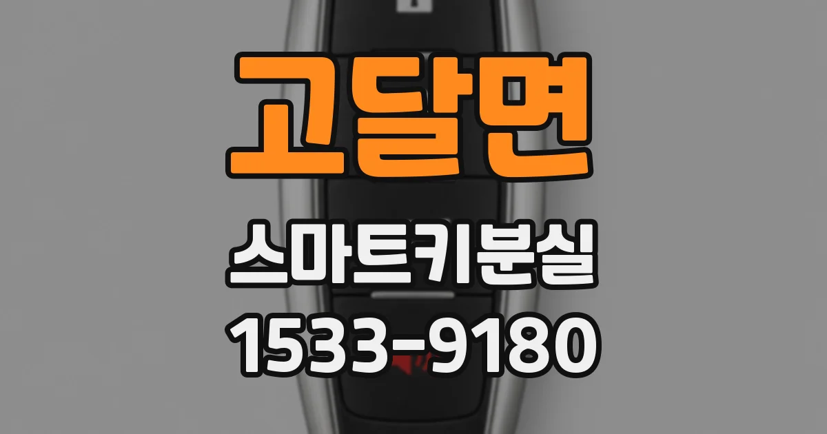 고달면 스마트키분실