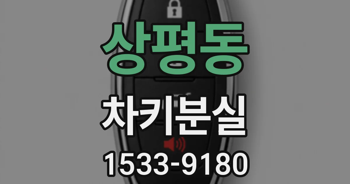 상평동 차키분실