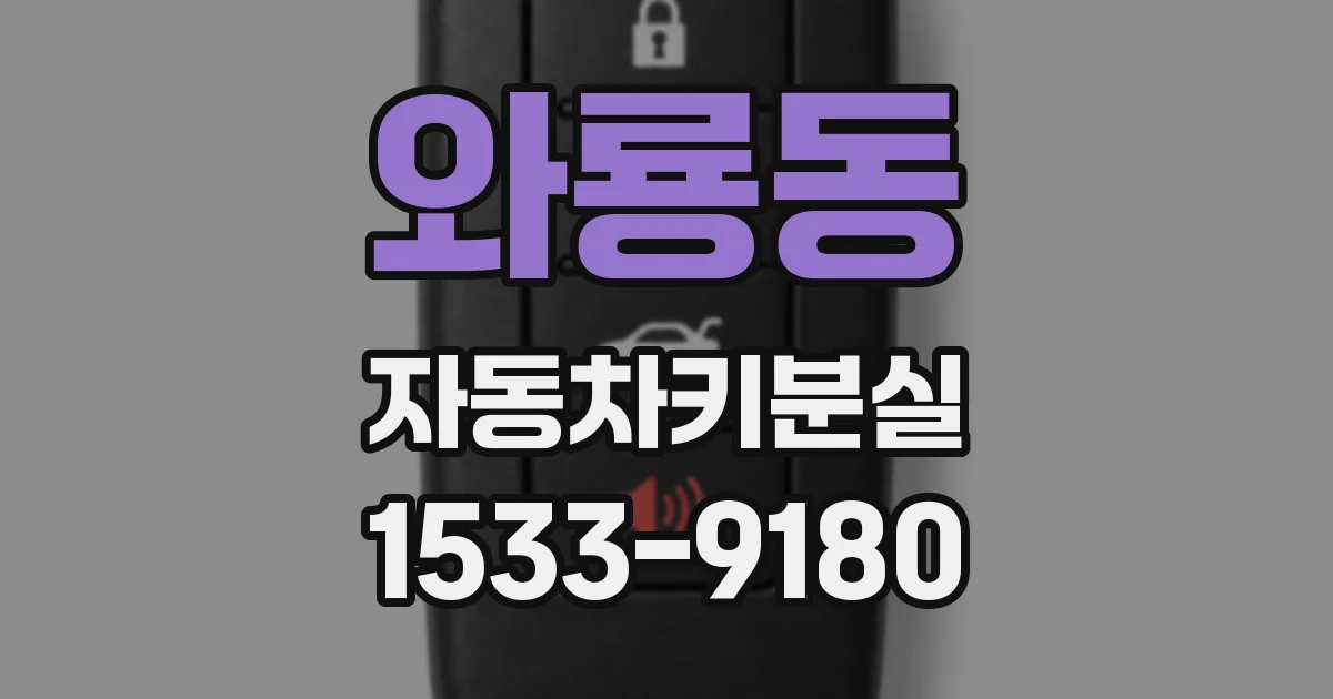 와룡동 자동차키분실