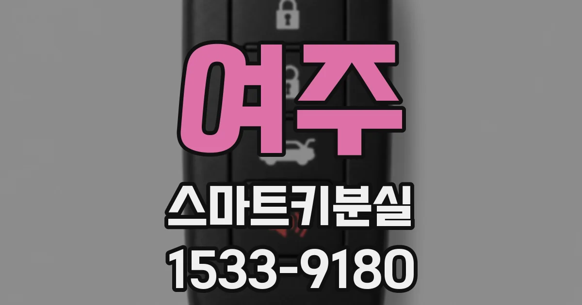 여주 스마트키분실