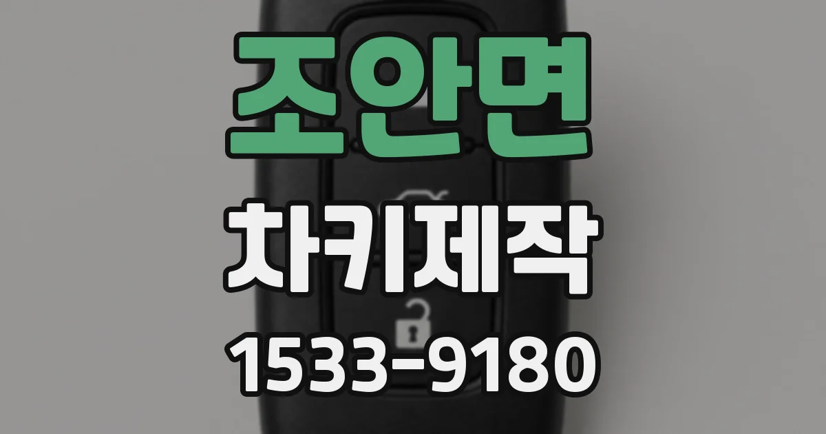 조안면 차키제작