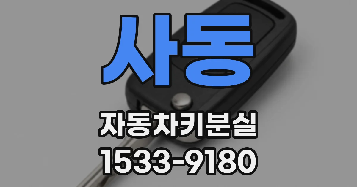 사동 자동차키분실