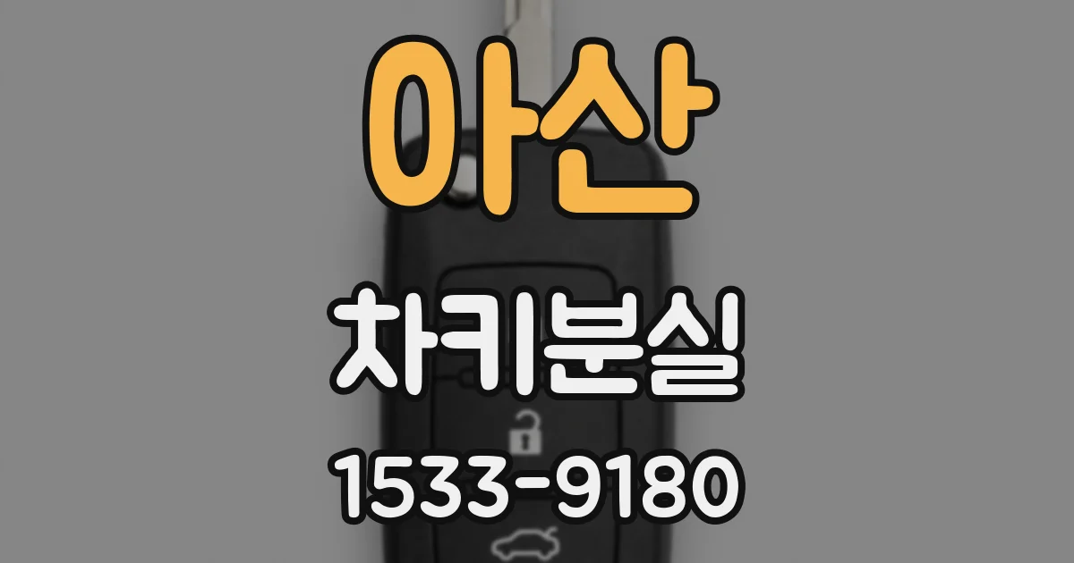 아산 차키분실