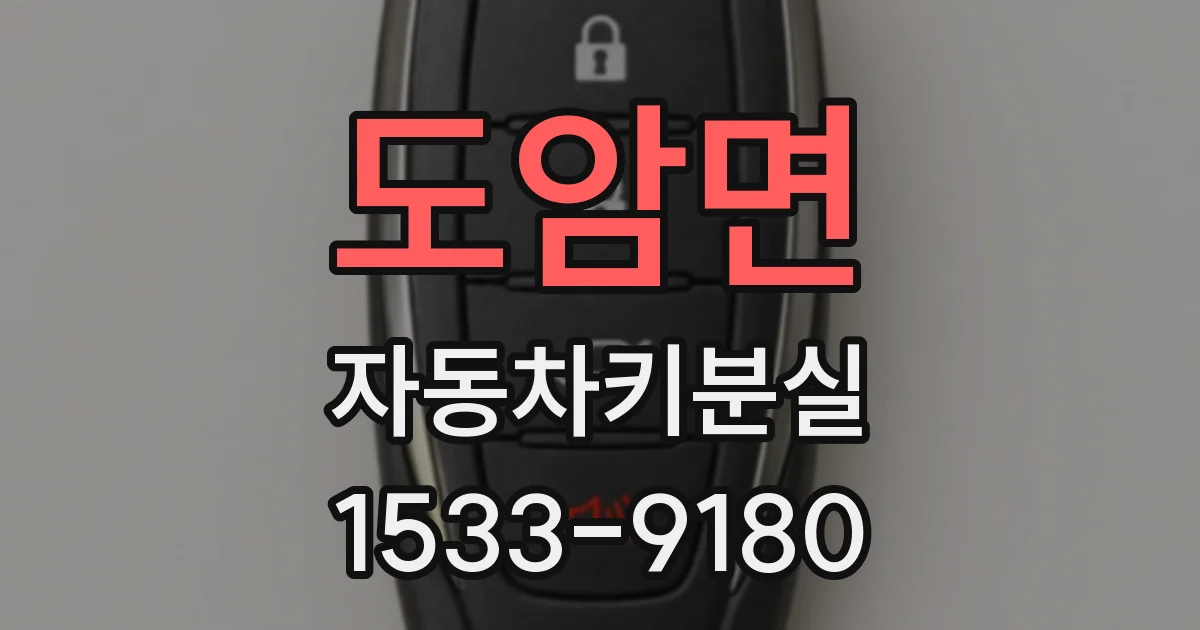 도암면 자동차키분실