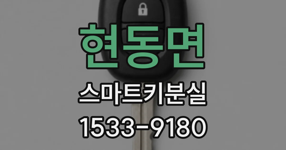 현동면 스마트키분실