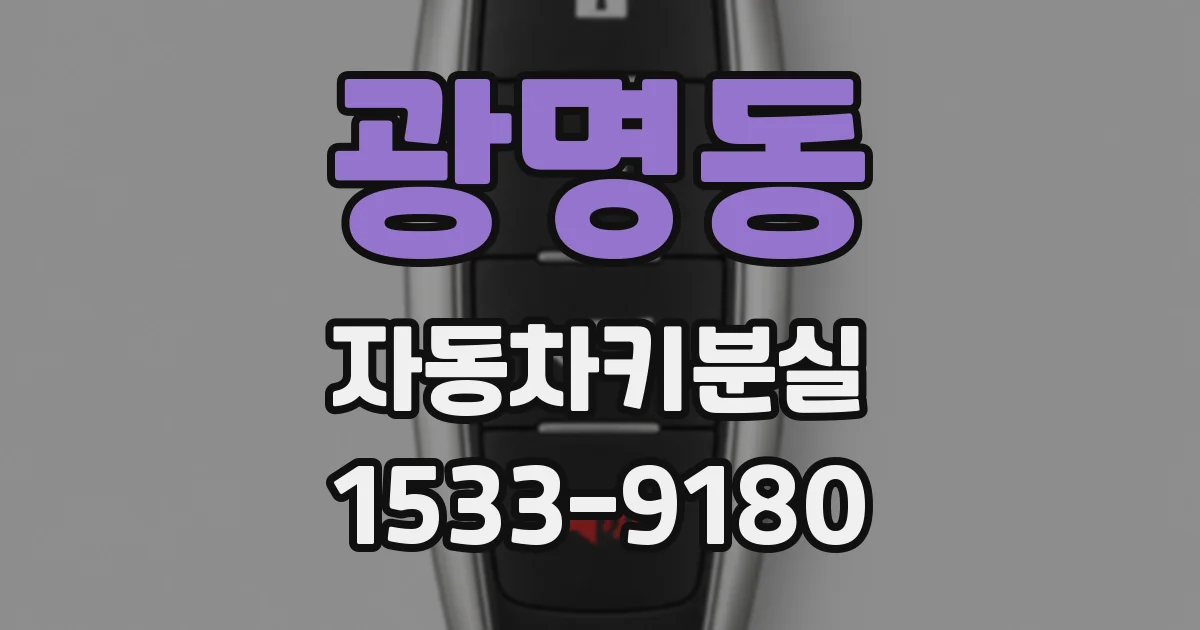 광명동 자동차키분실