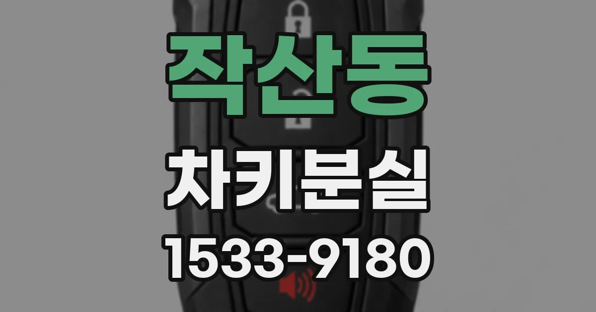 작산동 차키분실