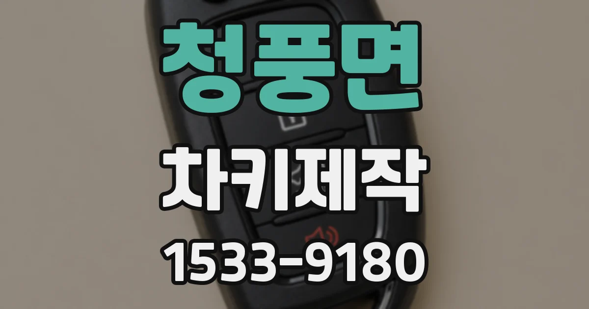 청풍면 차키제작
