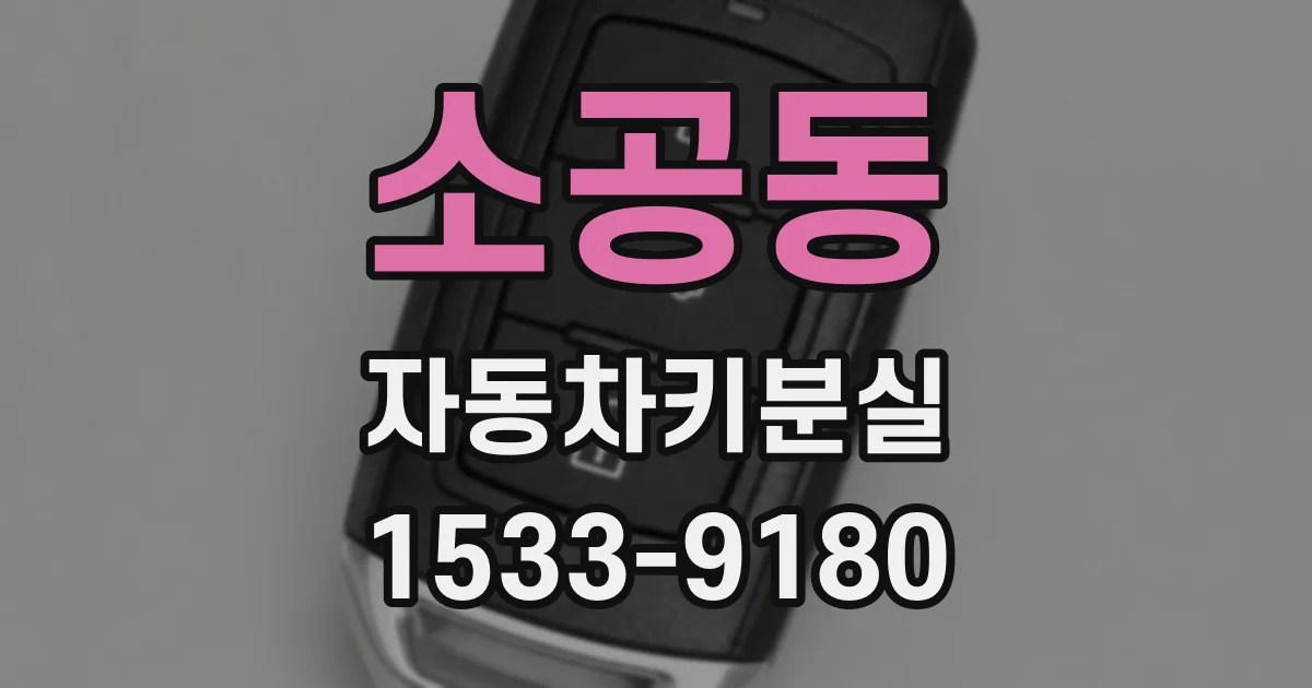 소공동 자동차키분실