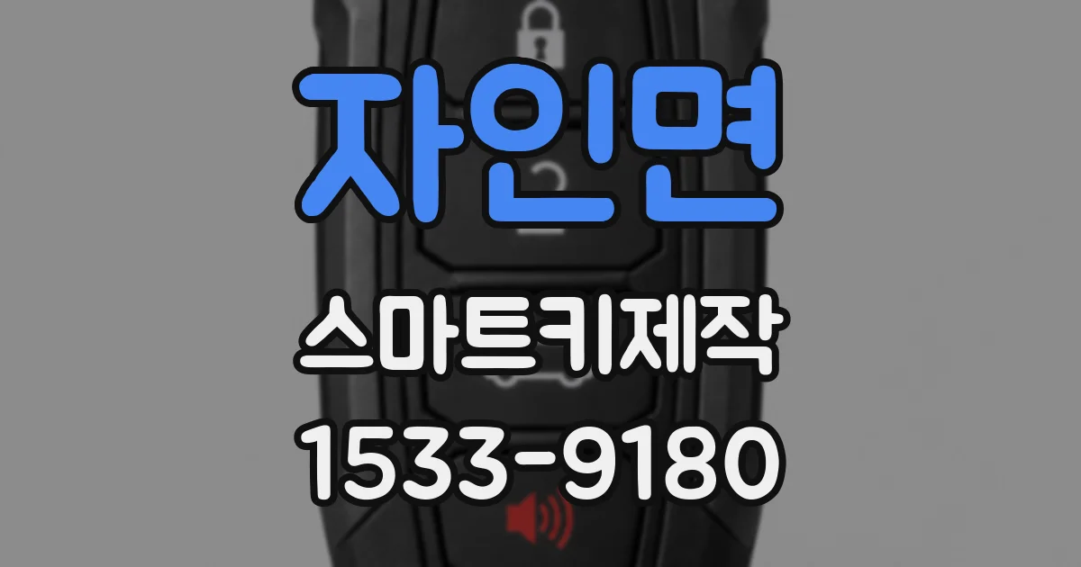 자인면 스마트키제작
