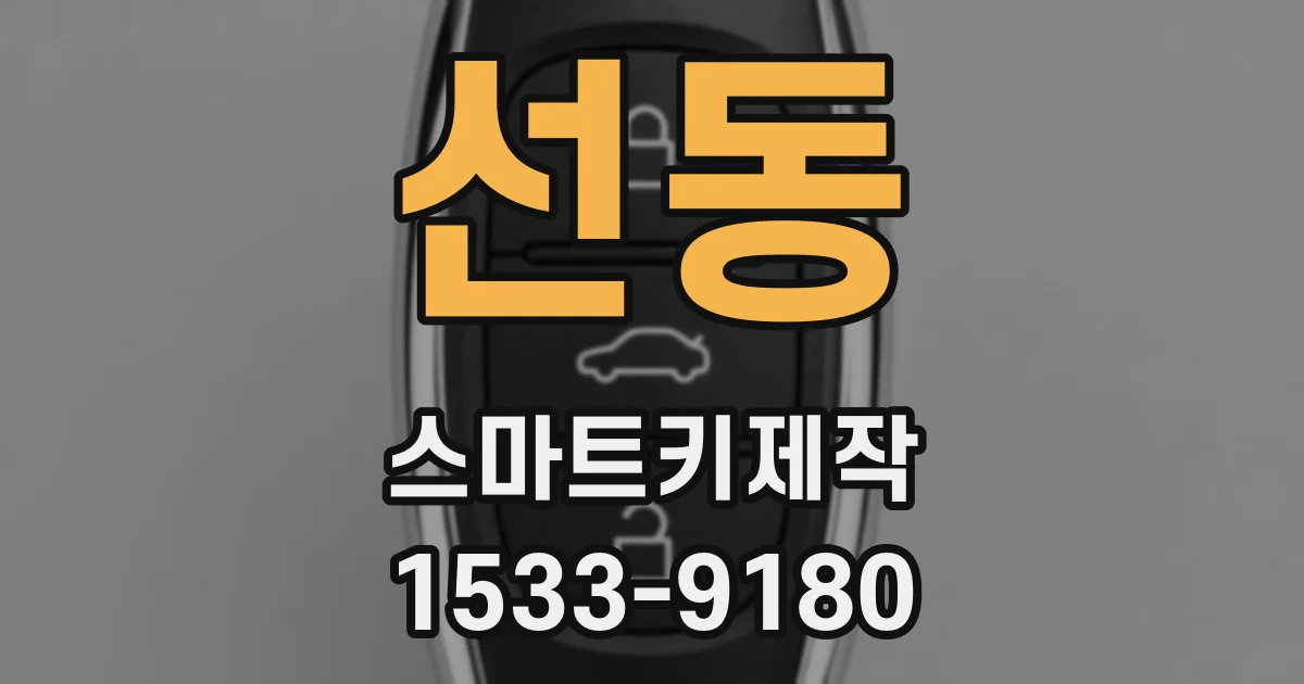 선동 스마트키제작