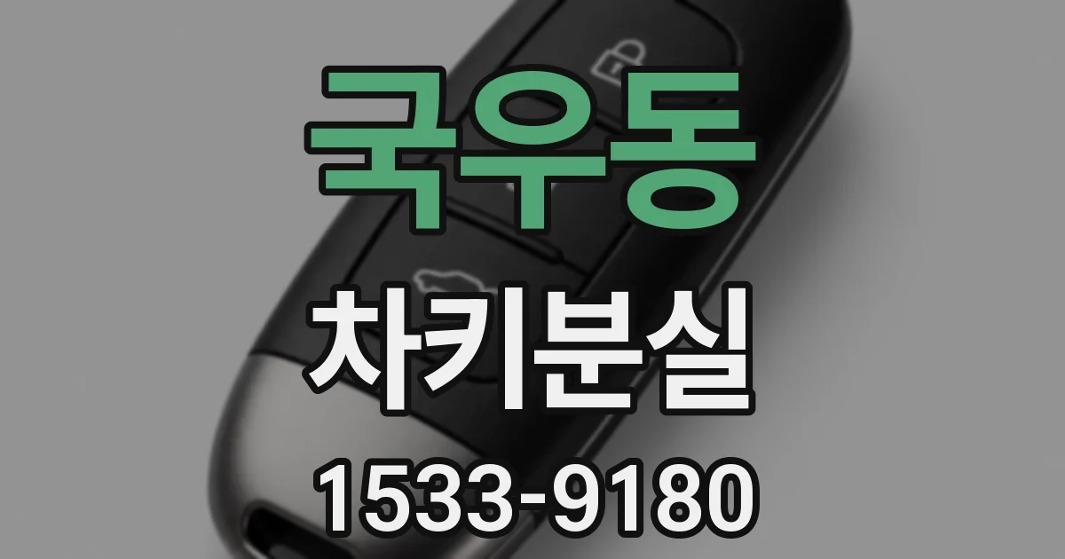 국우동 차키분실