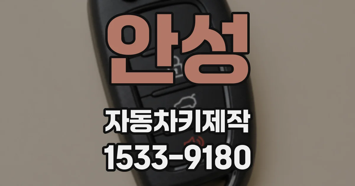 안성 자동차키제작