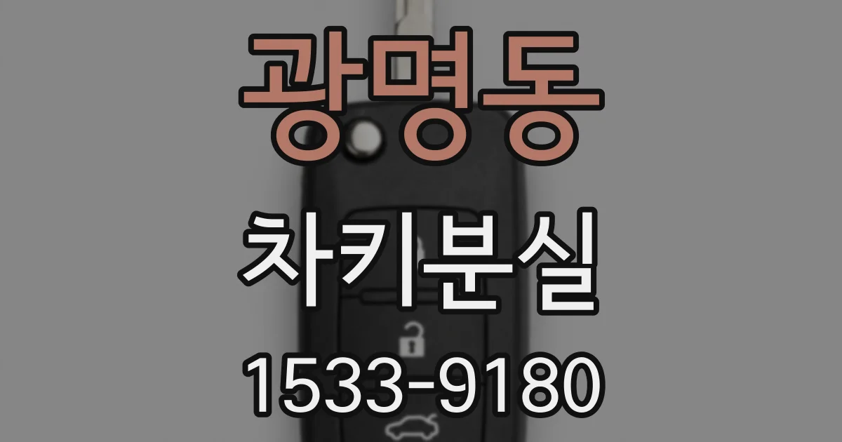 광명동 차키분실