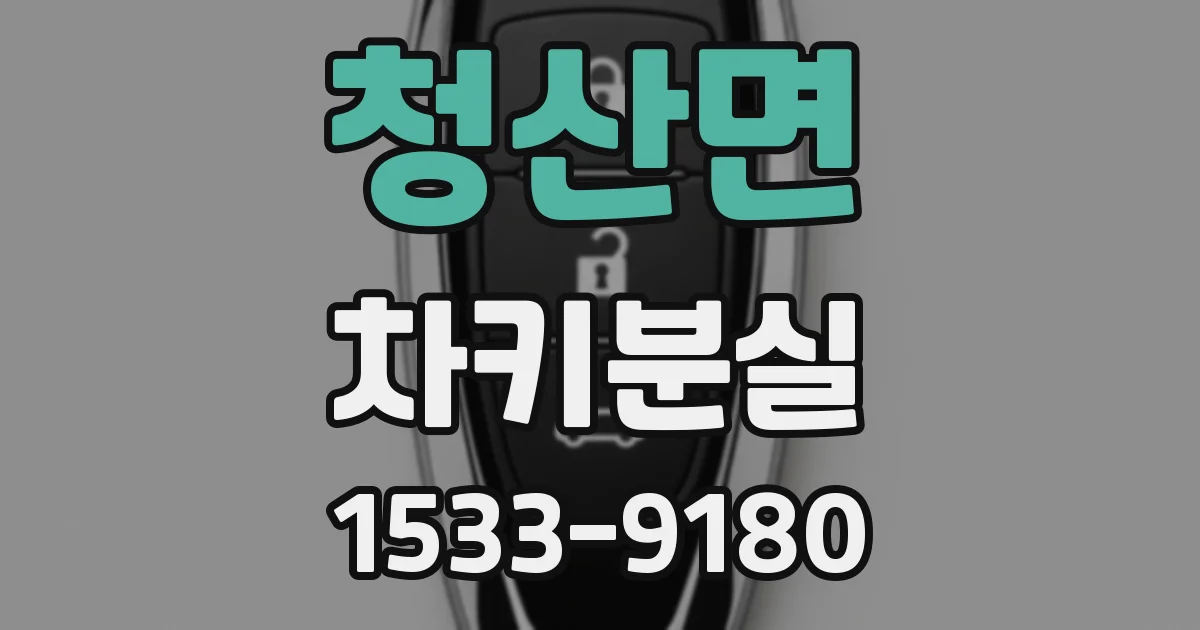 청산면 차키분실